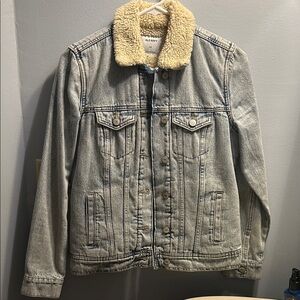 Old Navy Denim Jacket with Sherpa Collar